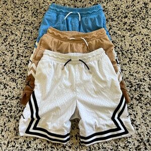 Lot of 3 Air Jordan Jumpman Diamond Shorts Mesh Gym Basketball Youth Boys 10-12